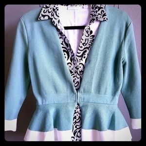 🚫🚫NWT Eva Mendes for NY&CO Green Peplum Cardigan